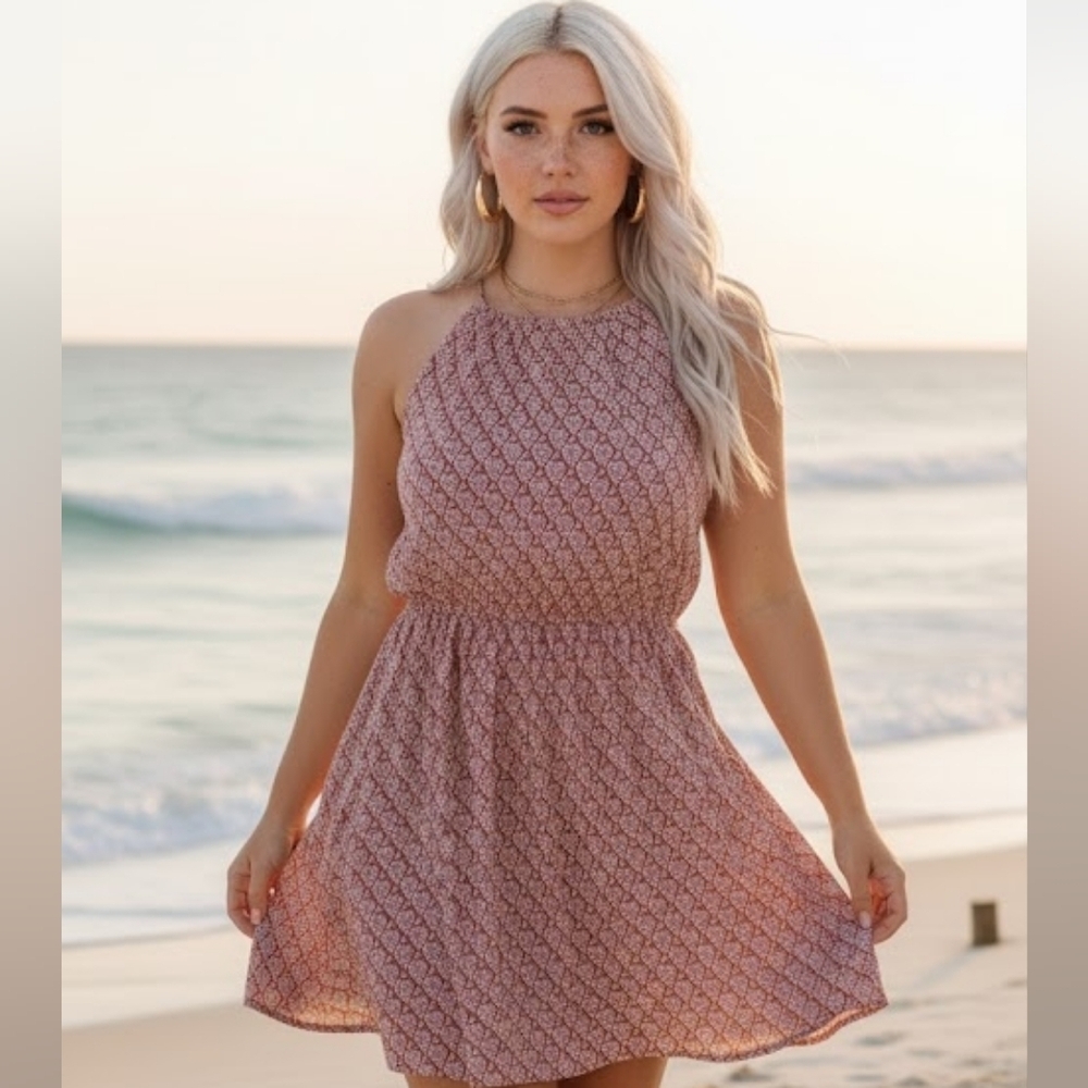 LULU'S high neck mini dress size L